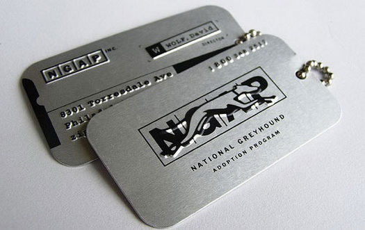 dog tag business cards